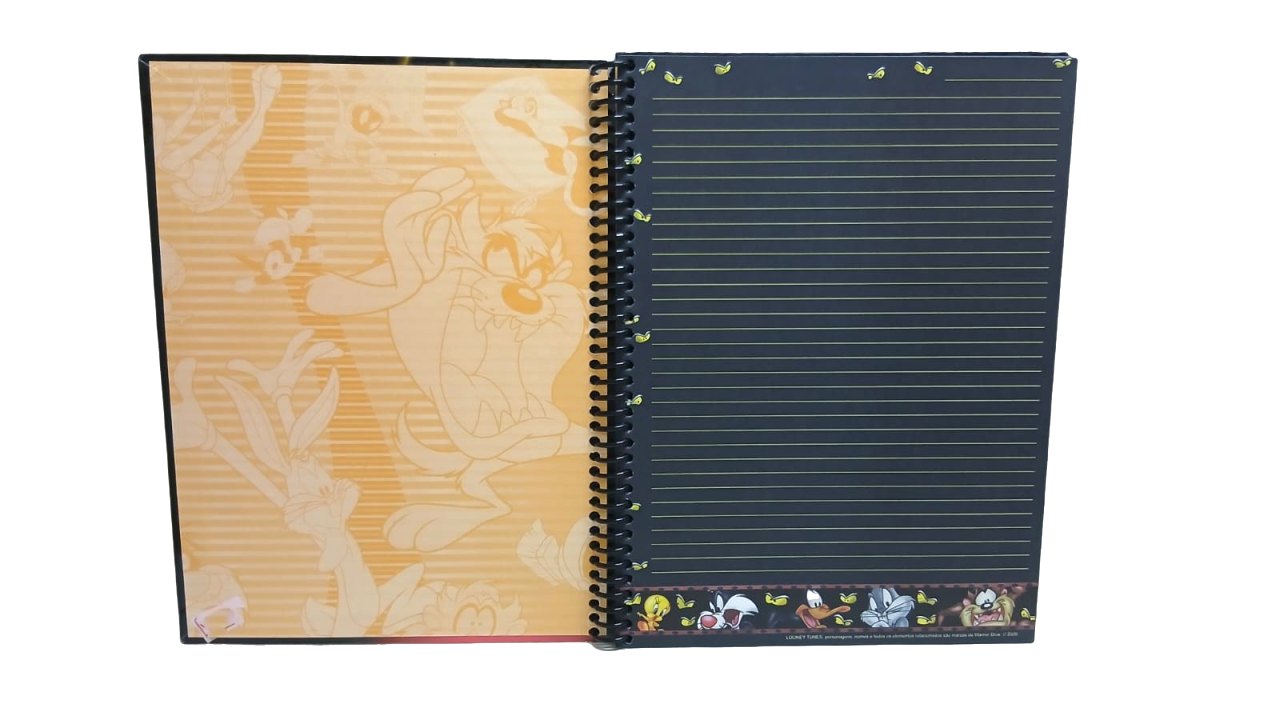 CADERNO C.D.1X1 LONNEY TUNES BLACK